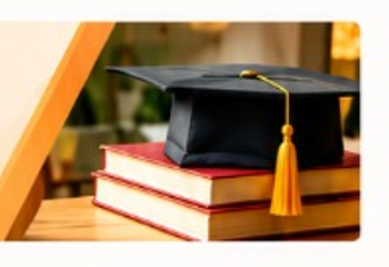 Admission Information - Graduation Cap & Books